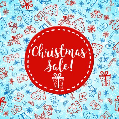 Noel satış. Vektör şablonu