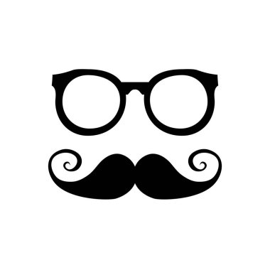 Bıyık ve gözlük simgesi.