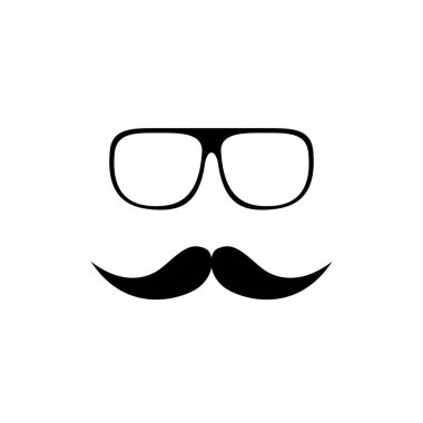 Bıyık ve gözlük simgesi.