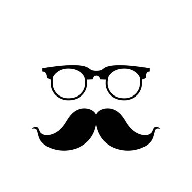 Bıyık ve gözlük simgesi.