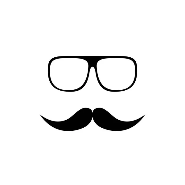 Icono de bigote y gafas . — Archivo Imágenes Vectoriales