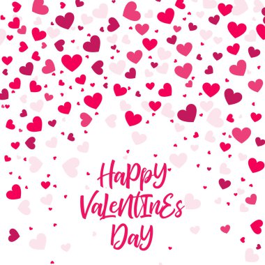 Kalp konfeti ile bir renkli arka plan vektör çizim