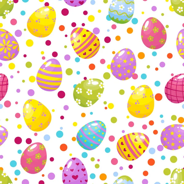 Απρόσκοπτη μοτίβο με πασχαλινά αυγά — Διανυσματικό Αρχείο