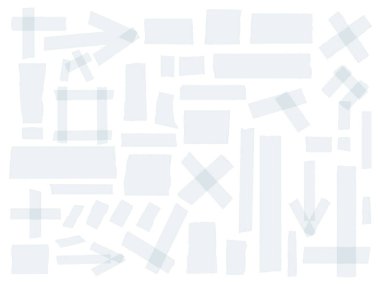 Viski, yapışkan bant koleksiyonu, farklı boyutta adet beyaz arka plan üzerinde izole. Vektör set