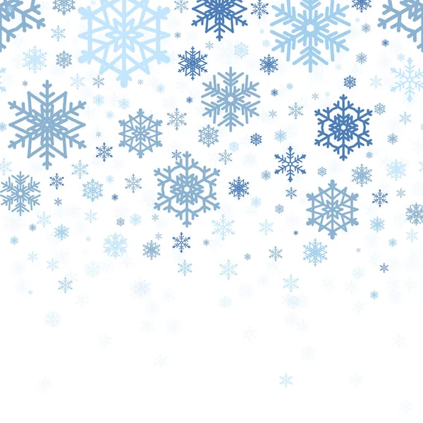 Sneeuwvlok kerst en nieuwjaar naadloze patroon vector illustratie — Stockvector