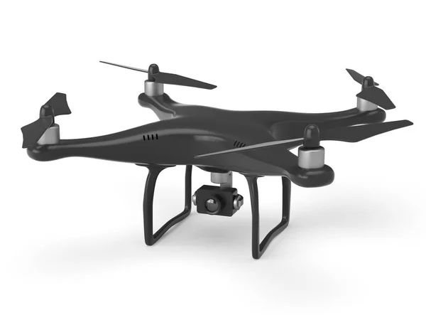 Siyah dron üzerine beyaz izole