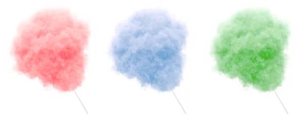 Zuckerwatte buntes Set — Stockfoto