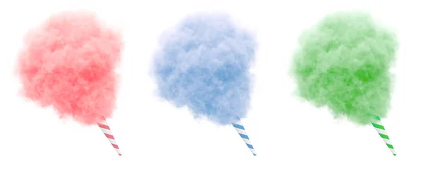 Zuckerwatte buntes Set — Stockfoto