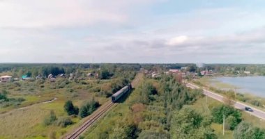 buharlı lokomotif demiryolu. Ostashkov. Hava 201982412598013cc