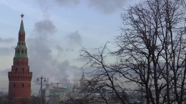 Mosko kreml rök kreml rök. Timelapse. 1501 4 — Stockvideo