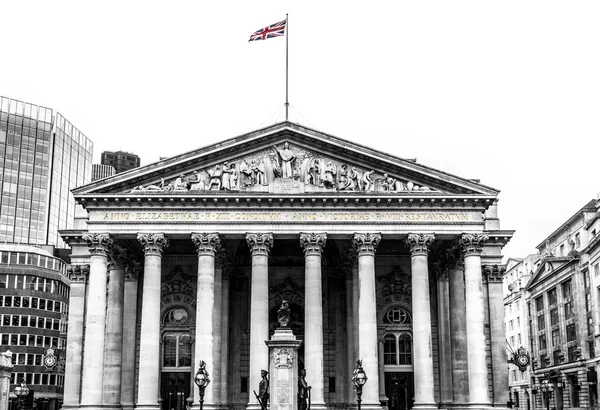 Pohled Royal Exchange Londýně Velká Británie — Stock fotografie