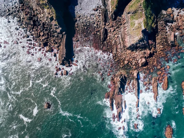 Vista aérea das falésias nas Astúrias — Fotografia de Stock