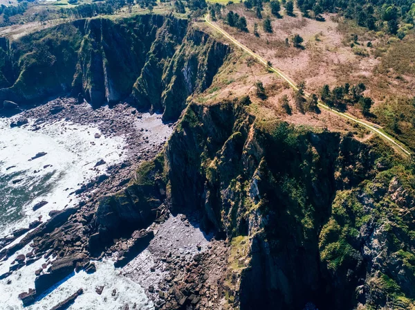 Vue aérienne des falaises des Asturies — Photo