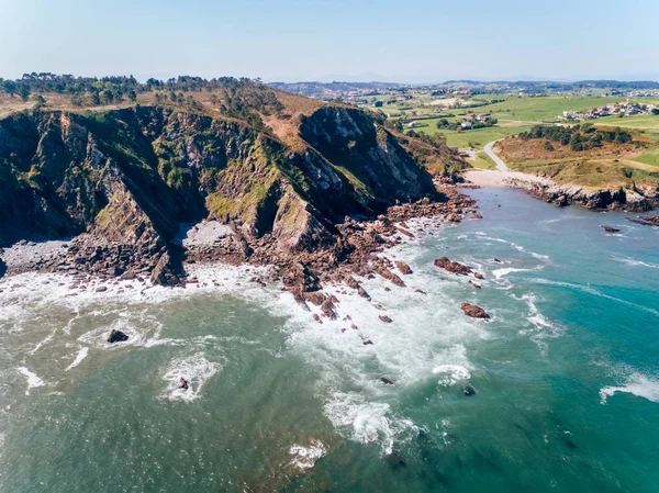 Luftaufnahme von Klippen in Asturien — Stockfoto