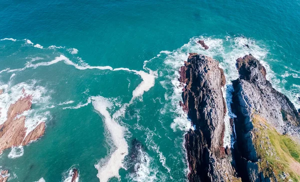 Vista aérea das falésias nas Astúrias — Fotografia de Stock