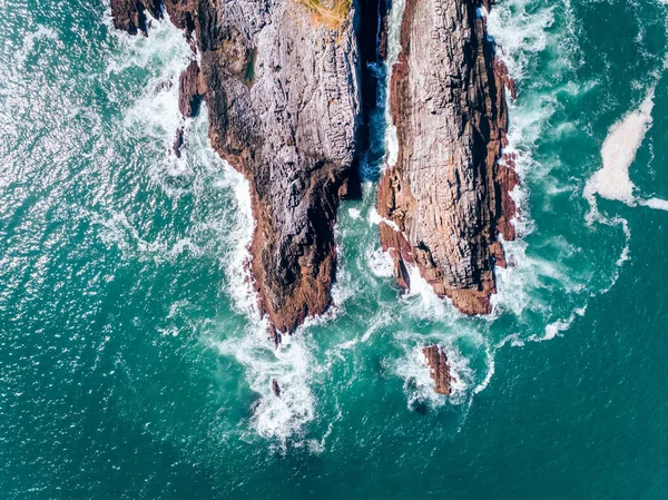 Vista aérea das falésias nas Astúrias — Fotografia de Stock