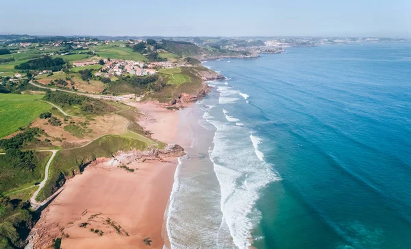 Vista aérea da costa asturiana — Fotografia de Stock