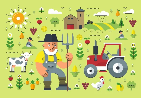 農業のベクトル図 — ストックベクタ