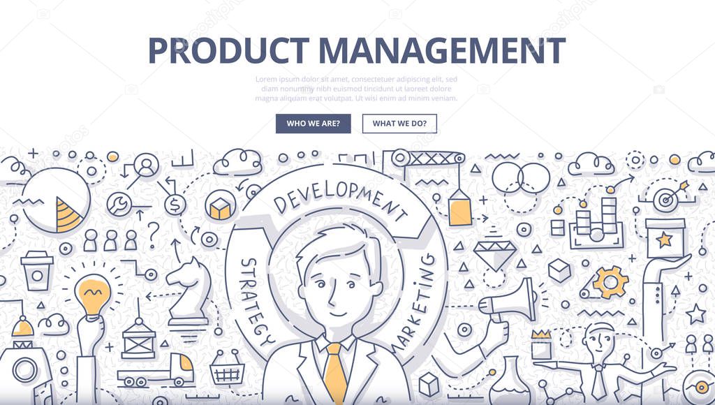 Product Management Doodle Concept