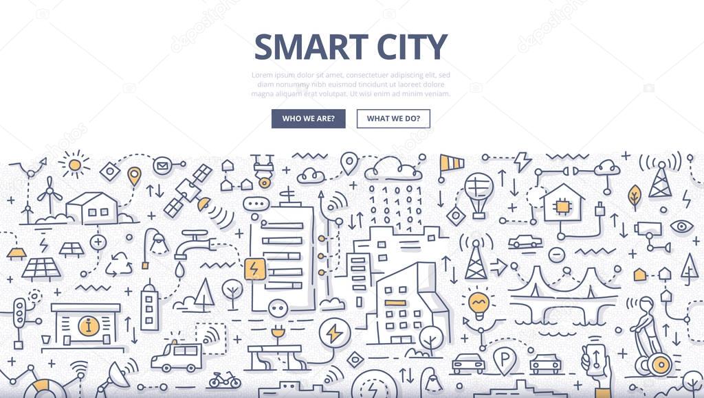 Smart City Doodle Concept