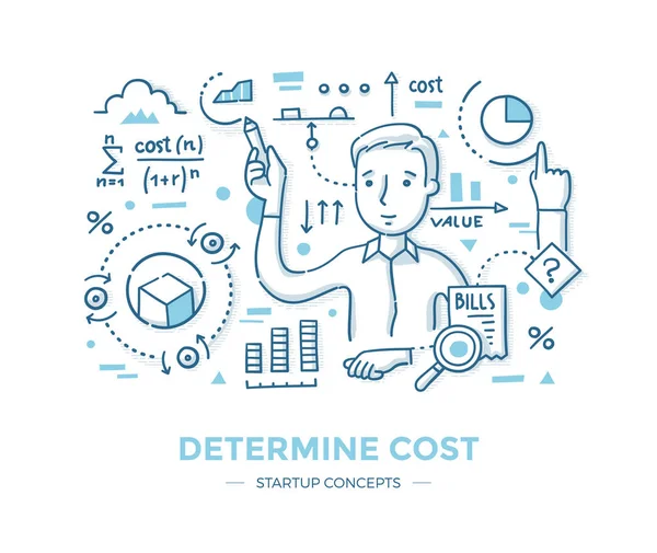 Determine Startup Cost — Stock Vector