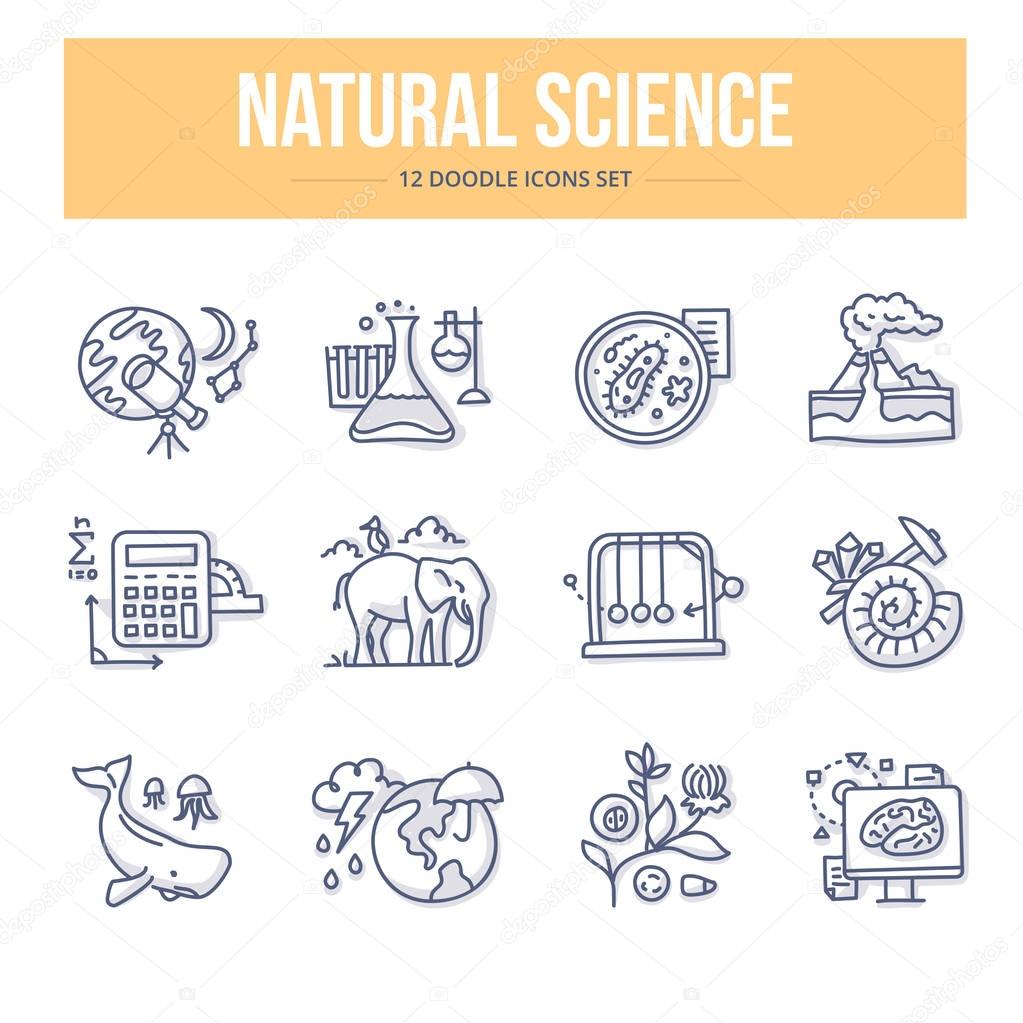 Natural Science Doodle Icons