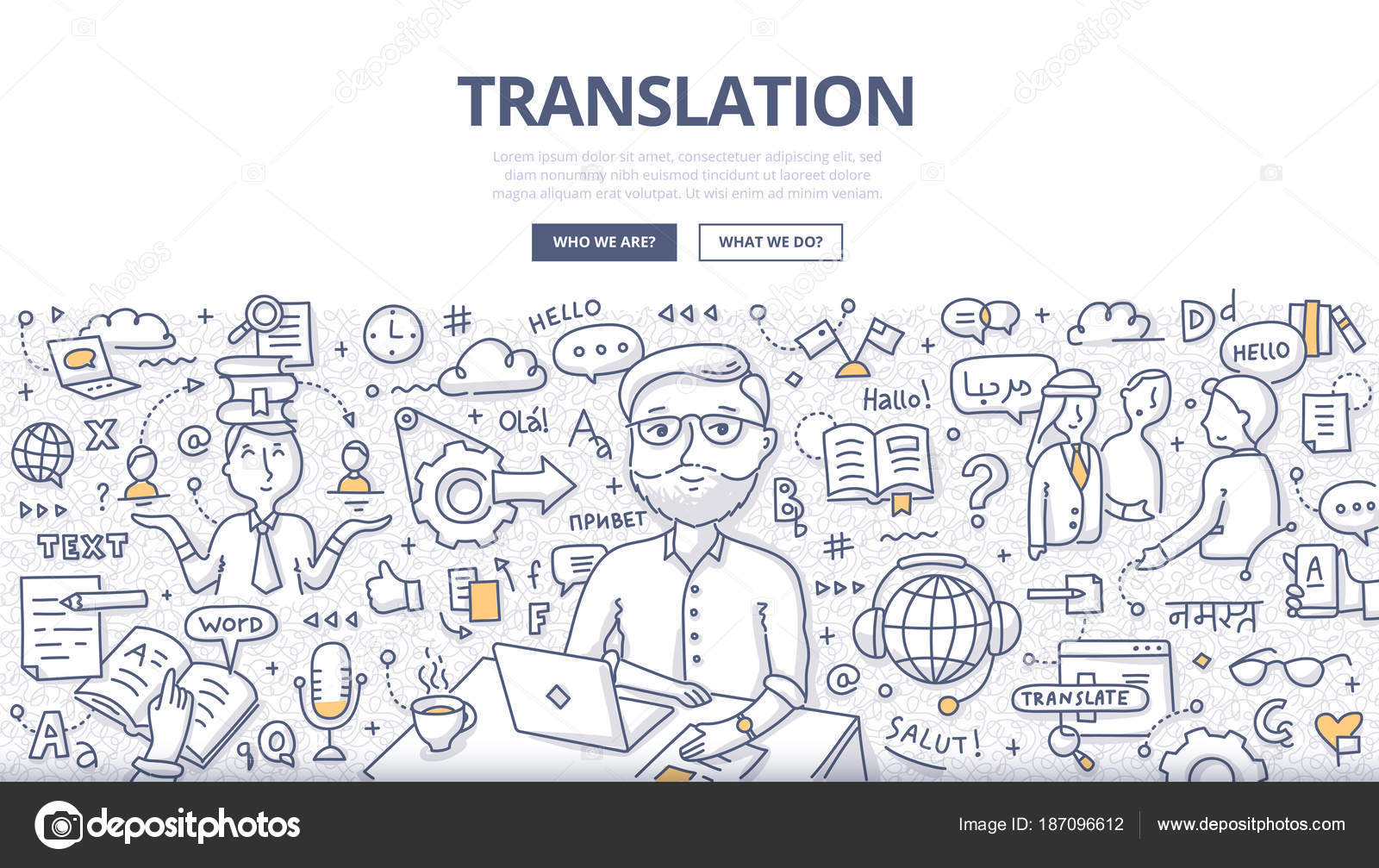 Translation Doodle Concept Stock Vector Image by ©koctia 187096612