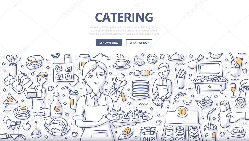 Catering Doodle Concept