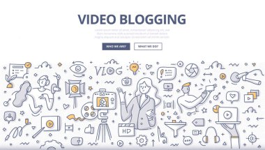 Video Bloglama Doodle Kavramı