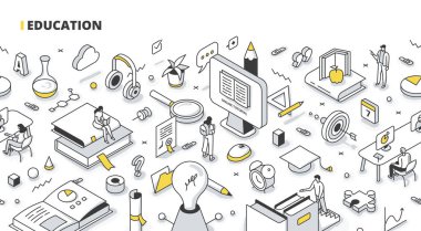 Eğitim Isometric Özet Çizimi