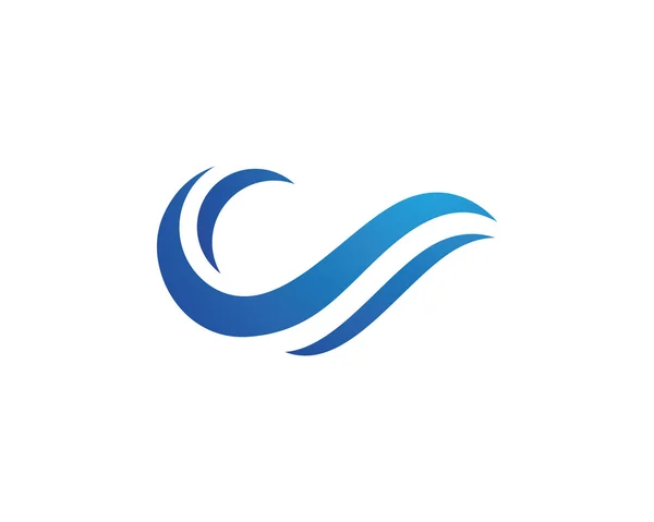 Πρότυπο λογότυπου κυμάτων νερού — Διανυσματικό Αρχείο