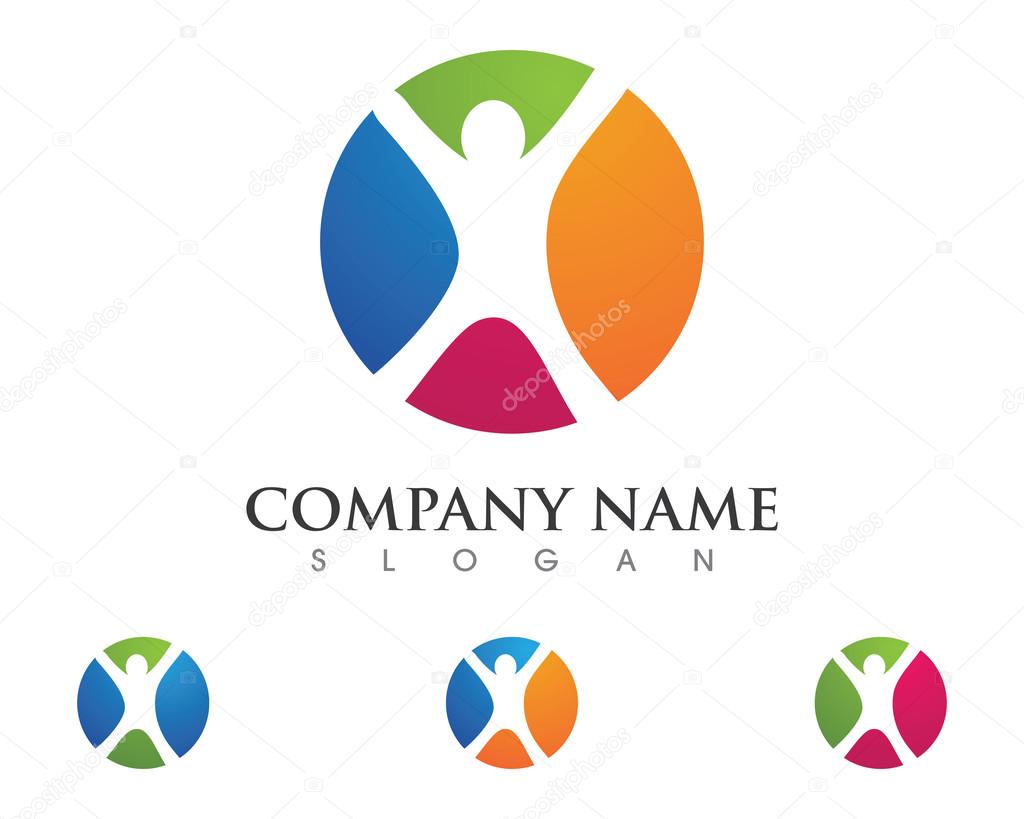 Adoption and community care Logo template vector icon