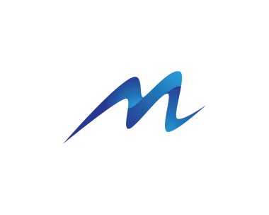 M harfi logo şablonu