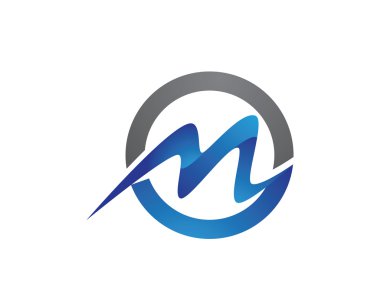 M harfi logo şablonu