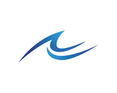 Su dalgası logo şablonu