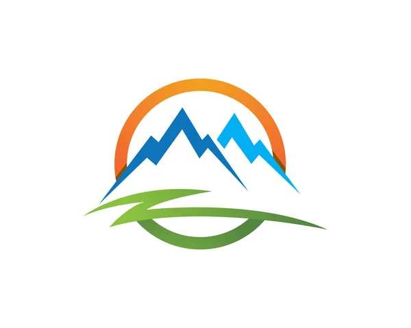 Modèle de logo des montagnes — Image vectorielle