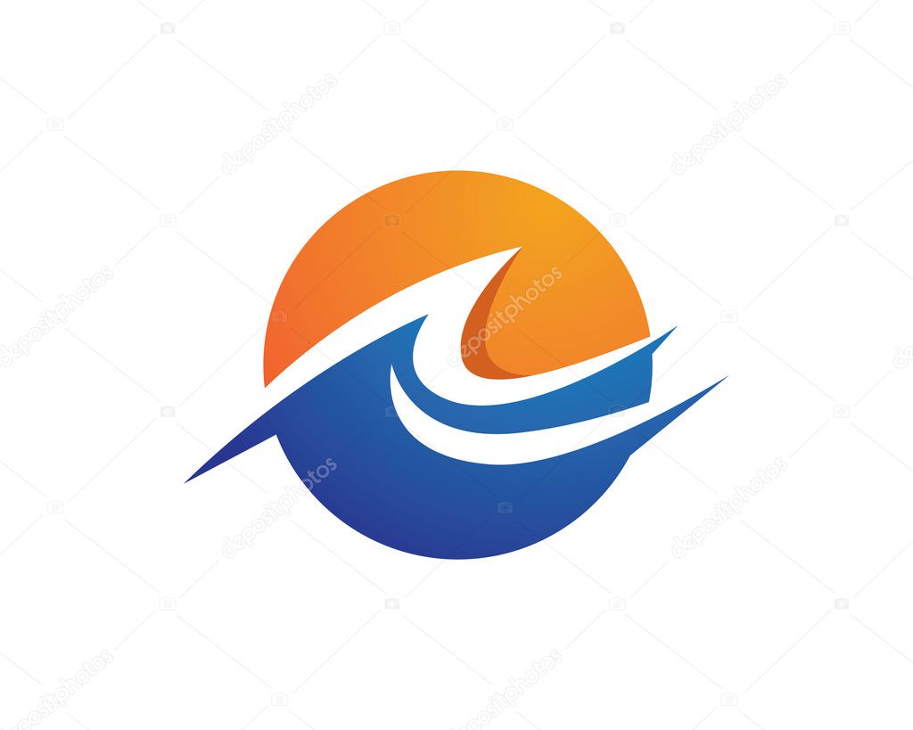 Water Wave symbol and icon Logo Template vector