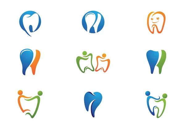 Plantilla de logotipo dental — Vector de stock