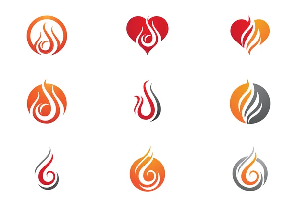 Fire flame Logo Template — Stock Vector