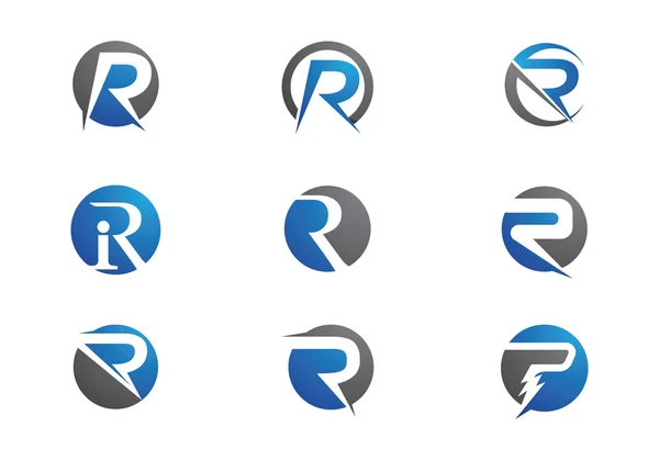 R letter logo and template Stock Vector