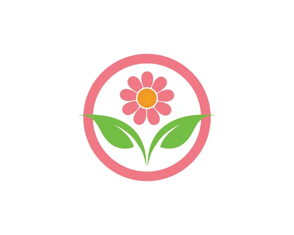Loto y flor logotipo y plantilla — Vector de stock