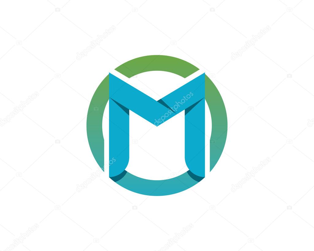 M letter logo template