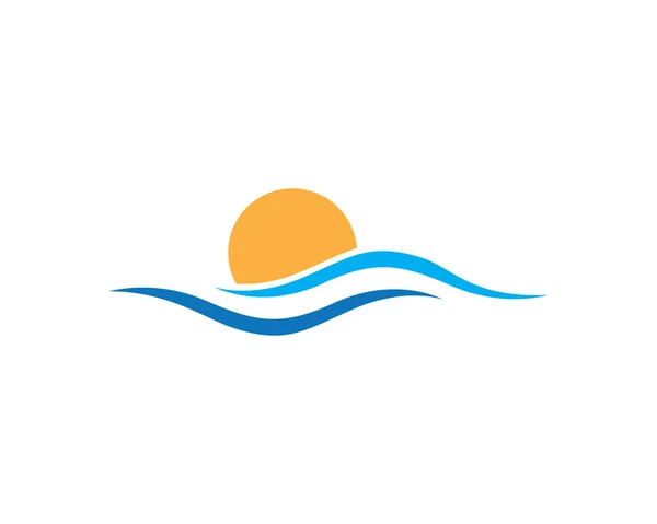 Logotipo da onda de água Modelo —  Vetores de Stock