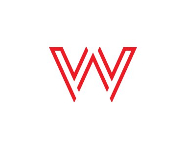 W harf logo ve şablon