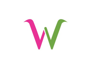 W harf logo ve şablon