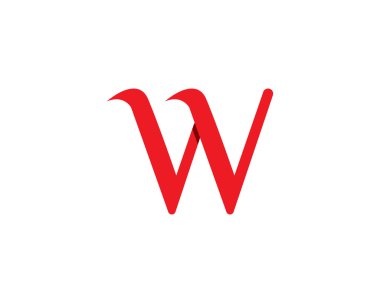 W harf logo ve şablon