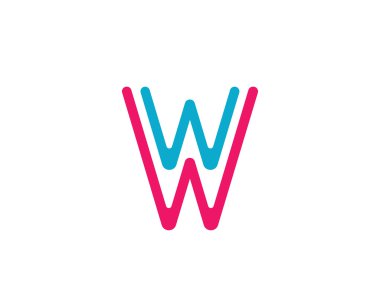 W harf logo ve şablon