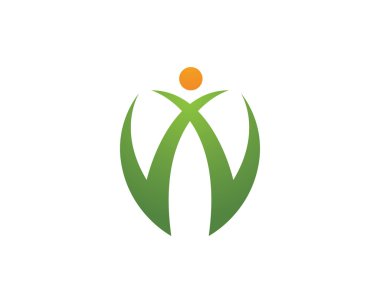 W harf logo ve şablon