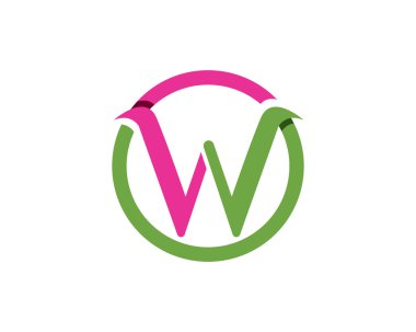 W harf logo ve şablon