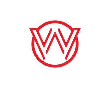 W harf logo ve şablon